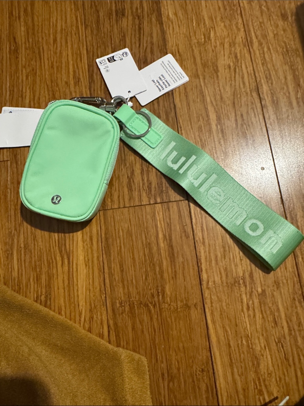 lululemon athletica Mint Green Key & Card Holder with Branded Strap